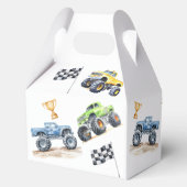 Leuke Monster Trucks Verjaardagsfeestje  Bedankdoosjes (Achterkant)
