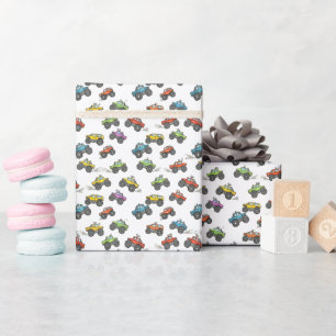 Leuke Monster Trucks Verjaardagsfeestje Cadeaupapier
