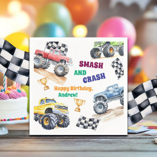 Leuke Monster Trucks Verjaardagsfeestje Servet