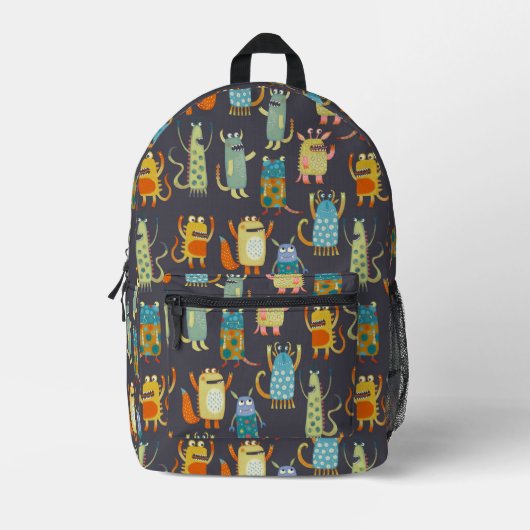 Leuke Monsters Bedrukte Rugzak (Voorkant)