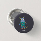 Leuke Monsters Gepersonaliseerd Ronde Button 3,2 Cm (Voorkant /achterkant)