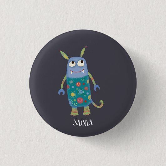Leuke Monsters Gepersonaliseerd Ronde Button 3,2 Cm (Voorkant)