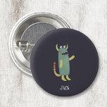 Leuke Monsters Gepersonaliseerd Ronde Button 3,2 Cm<br><div class="desc">Een van een reeks schattige monsters. Wijzig de naam om deze te personaliseren. Originele kunst van Nic Squirrell.</div>