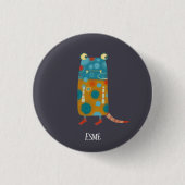 Leuke Monsters Gepersonaliseerd Ronde Button 3,2 Cm (Voorkant)