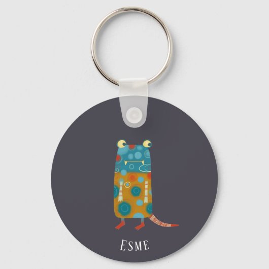 Leuke Monsters Gepersonaliseerd Sleutelhanger (Voorkant)