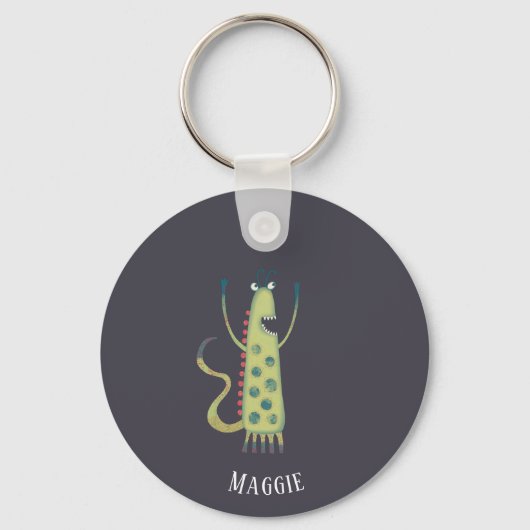 Leuke Monsters Gepersonaliseerd Sleutelhanger (Voorkant)