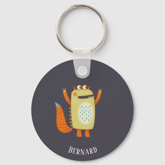 Leuke Monsters Gepersonaliseerd Sleutelhanger (Voorkant)