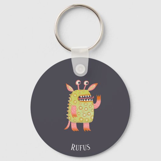 Leuke Monsters Gepersonaliseerd Sleutelhanger (Voorkant)