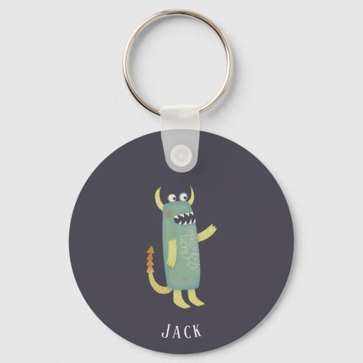 Leuke Monsters Gepersonaliseerd Sleutelhanger (Voorkant)