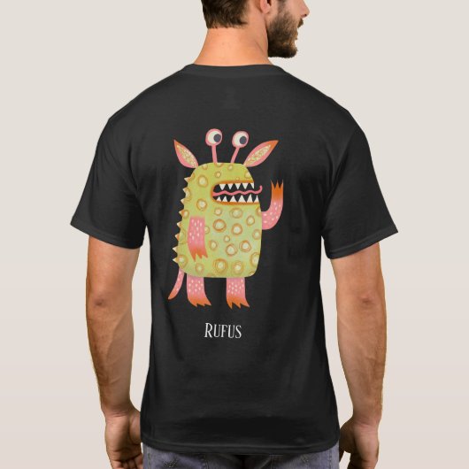 Leuke Monsters Gepersonaliseerd T-shirt (Achterkant)
