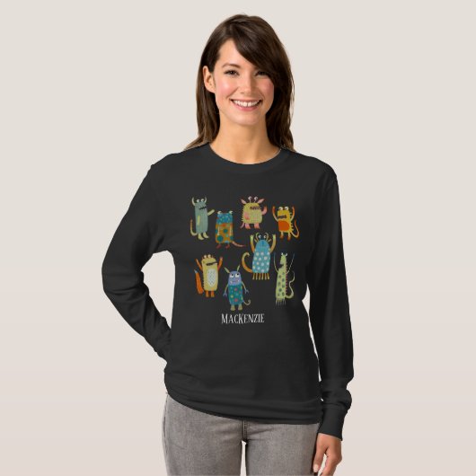 Leuke Monsters Gepersonaliseerd T-shirt (Voorkant volledig)