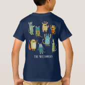 Leuke Monsters Gepersonaliseerd T-shirt (Achterkant)