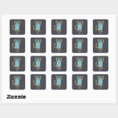 Leuke Monsters Gepersonaliseerd Vierkante Sticker (Vel)
