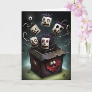 Leuke monsters in een doos kaart