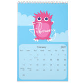 Leuke Monsters Kinderen Kalender (Feb 2027)