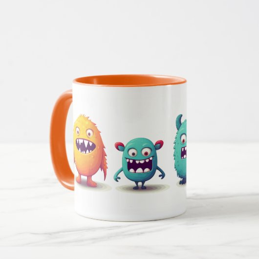Leuke Monsters Sinaasappel Mok (Voorkant links)
