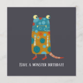 Leuke Monsters Verjaardag Kaart (Voorkant)