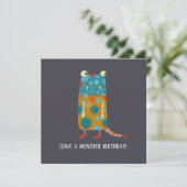 Leuke Monsters Verjaardag Kaart (Staand voorkant)