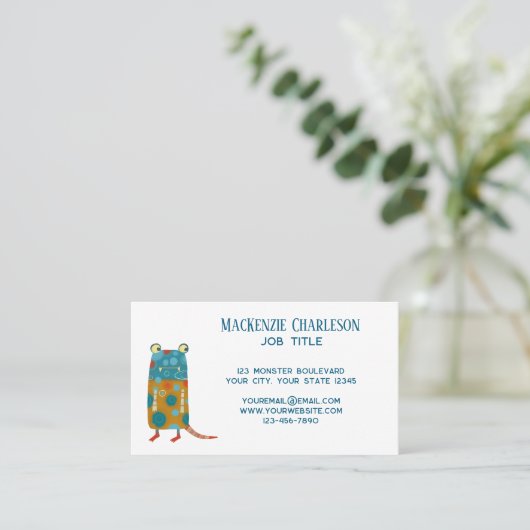 Leuke Monsters Visitekaartje (Staand voorkant)