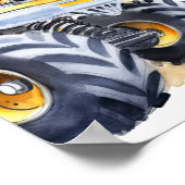 Leuke Monstertrucks Verjaardagsfeest Verwelkoming Poster (Hoek)