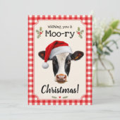 Leuke Moo-ie Kerstmis Kerstkaart Kaart (Staand voorkant)