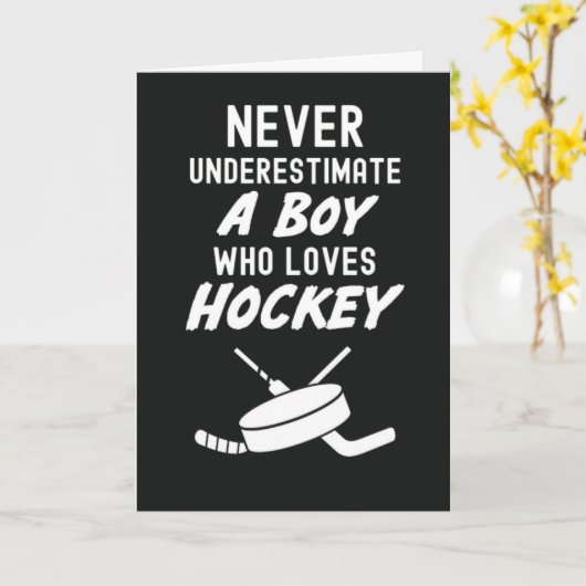 Leuke Mooie Hockeykaarten Voor Jongens Voor Kinder Kaart (Gele Bloem)