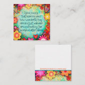 Leuke Mooie Liefde Mensen Inspiratie Vriendelijkhe Vierkante Visitekaartje (Voorkant / Achterkant)