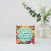 Leuke Mooie Liefde Mensen Inspiratie Vriendelijkhe Vierkante Visitekaartje (Staand voorkant)