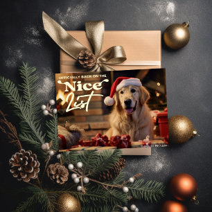 Leuke Mooie Lijst Hond Huisdier Kerst Vakantie Folie Feestdagenkaart