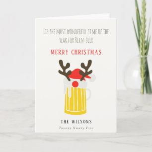 Leuke Mooie Prachtige Tijd Voor Rein bier Kerstmis Feestdagen Kaart