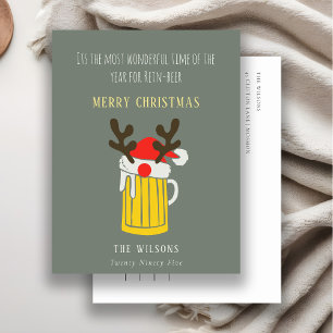 Leuke Mooie Prachtige Tijd Voor Rein bier Kerstmis Feestdagenkaart