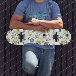 Leuke mooie ruimte astronaut  persoonlijk skateboard