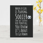 Leuke Mooie Voetbalmeisjes Kaarten Voor Haar Kinde (Gele Bloem)