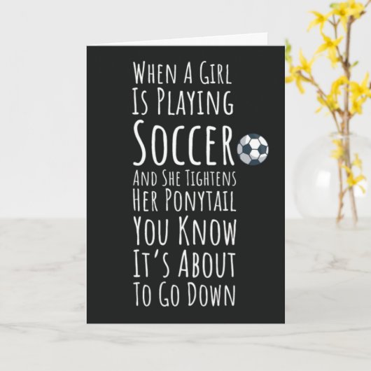 Leuke Mooie Voetbalmeisjes Kaarten Voor Haar Kinde (Gele Bloem)