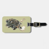Leuke Moose met hoofdtelefoon Bagagelabel (Voorkant horizontaal)