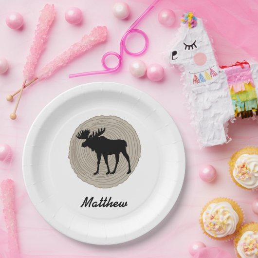 Leuke Moose Papieren Bordje (Feest)