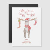 Leuke Moose Typografie Vrolijk Kerstfeest (Voorkant / Achterkant)