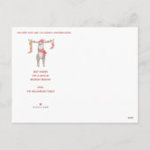 Leuke Moose Typografie Vrolijk Kerstfeest Feestdagenkaart (Achterkant)