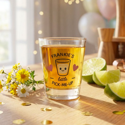 Leuke Moppertje Opkikker Aangepaste Naam Shot Glas