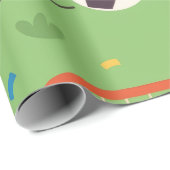 Leuke Moppige Voetbal Dieren Cadeaupapier (Rol Hoek)
