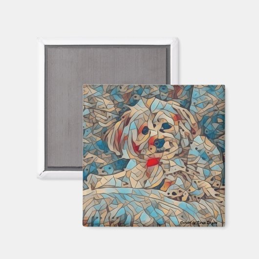 Leuke Morkie Magnet van Koper (Voorkant / Achterkant)