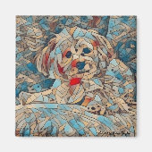 Leuke Morkie Magnet van Koper (Voorkant)