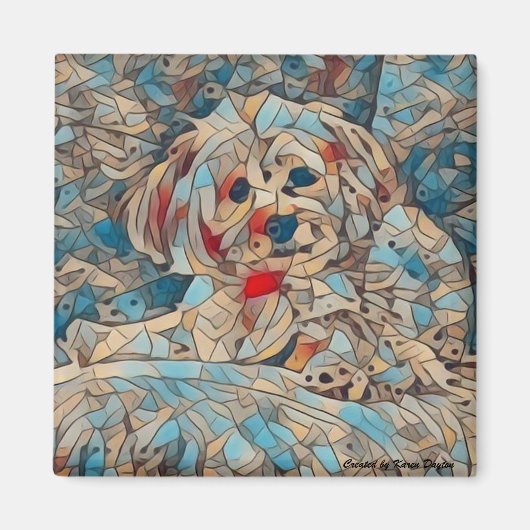 Leuke Morkie Magnet van Koper (Voorkant)