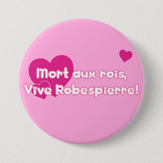 Leuke Mort aux Rois-knop, platte versie. Ronde Button 7,6 Cm (Voorkant)