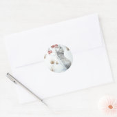 Leuke Mose Sneeuwscène Seizoensgebonden Wildlife a Ronde Sticker (Envelop)
