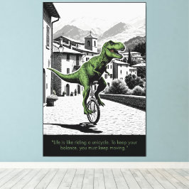 Leuke Motivatie Spreuk T Rex Thema Canvas Afdruk