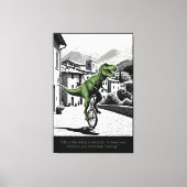 Leuke Motivatie Spreuk T Rex Thema Canvas Afdruk (Voorkant)