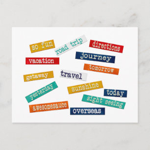 Leuke Motivatie vakantie reiswoorden Briefkaart