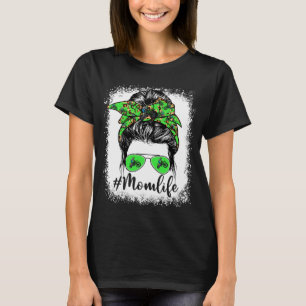 Leuke motorcross Moeder Leven Messy Bun Spel Dag M T-shirt