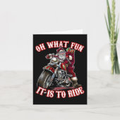 Leuke motorfiets biker opa Santa Rider Kerstmis Kaart (Voorkant)